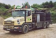 Scania 114 G Flat-Pritschen-Lkw m. Ladekran